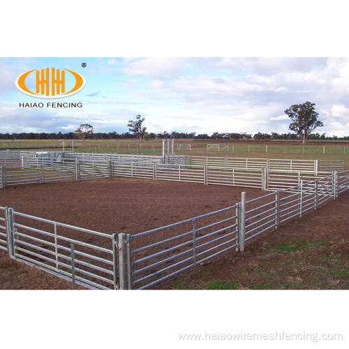 Farm yard steel panel fence